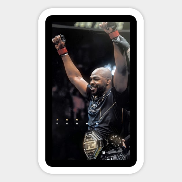 Jon 'Bones' Jones - The GOAT Sticker by Fit-Flex